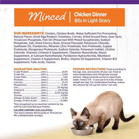 Wellness Complete Health Minced Adult Wet Cat Food, Natural, Protein-Rich, Grain Free, 3 Ounce , 24 Pack, (Chicken Entrée)