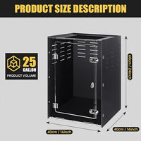 Reptile Tank Enclosure – 16x16x25 Crested Gecko Reptile Terrarium – Acrylic Habitat with Ventilation for Lizards, Snakes & Chameleon
