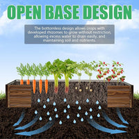 SnugNiture Galvanized Raised Garden Bed 8x4x1FT Outdoor Large Metal Planter Box Steel Kit for Planting Vegetables, Flowers