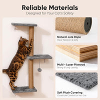 FUKUMARU Cat Wall Shelves - Light Gray / 4-Piece Set without Hammock - image 3