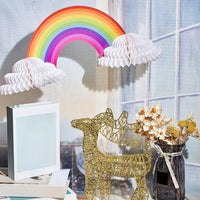 WILLBOND 2 Pieces Rainbow Table Decorations Centerpiece with Clouds – Fun for Kids & Family - 4