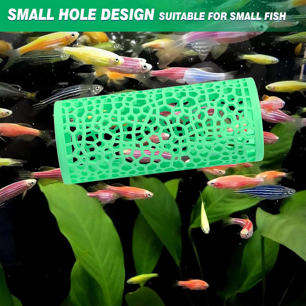 Abizoo Betta Fish Tunnel & Reptile Hide - Mint Green - image 3