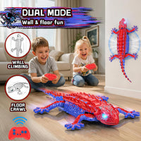 RC Wall Climbing Gecko, Rechargeable Remote Control Robot for Kids – Fun for Kids & Family - Red&blue - image 4