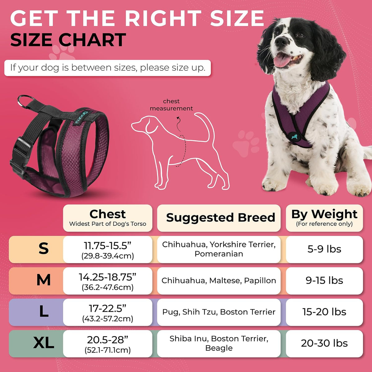 Gooby Comfort X Head-in Dog Harness, Choke-Free - X-Large Chest (20.5-28") / Purple - image 4