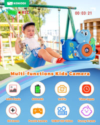 KOKODI Kids Camera Toy Digital Camera for Kids - Dinosaur-Blue - image 4