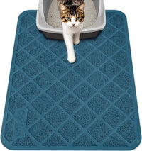 Conlun Cat Litter Mat Litter Trapping Mat - Navy / Small (24" x 17")