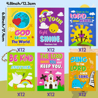 24Pcs Bible Coloring Books Religious Theme DIY Color-in Pages – Fun for Kids & Family - Bible - Style A (72Pcs) - image 3