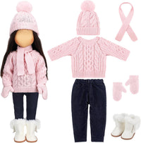 Bencailor 18 inch doll clothes set with jacket, vest, pants, hat and high boots in Christmas cowgirl - view 6