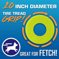 Nerf Dog Tire Flyer Dog Toy Gift Set - Green / 10 Inch - image 2