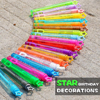 32 Pcs 8 Colors Neon Mini Star Bubble Wand - kid bubble - image 4