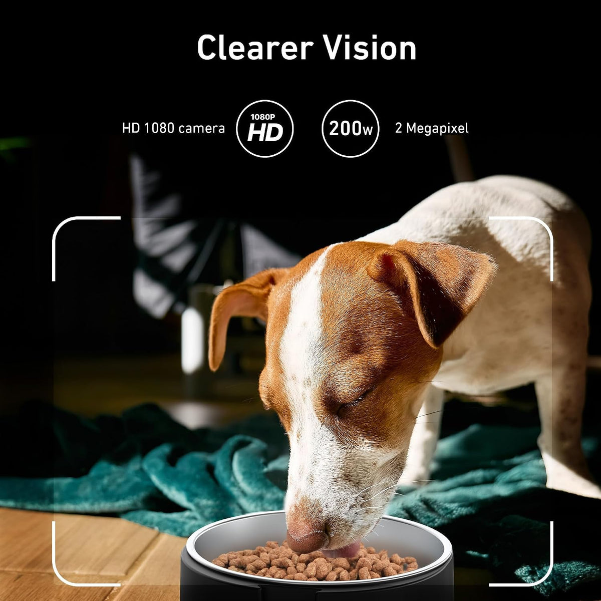 Automatic Cat Feeder for 2 Cats, Timed Cat Food Dispenser - Matte Black / Camera & WiFi-One Bowl - image 3