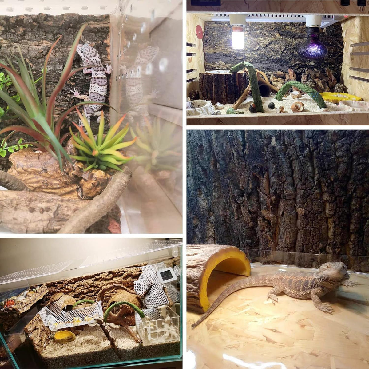 10PCS Cork Tile Background Bark 7.9”Lx7.9”W Reptile Tank Background - 8PCS - 11.8” x 7.9” - image 4