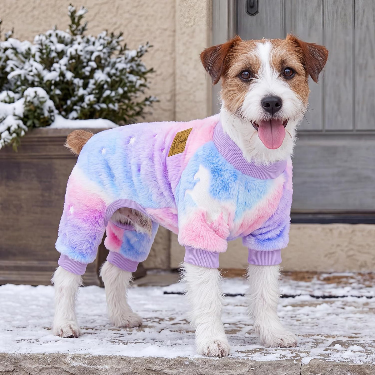 Cow Dog Sweater, Dog Winter Clothes for Small Medium Dogs Girl Boy Fleece Pet Pajamas for Winter - Glows in the dark / Small(Weight:3.5-7lb, Chest:13-14.9") - image 3