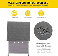 Aivituvin Cat House Waterproof Feral Kitty Shelter Outdoor Indoor Rabbit Hutch for Bunnies,Cats,Dogs and Other Small Animals,Asphalt Roof