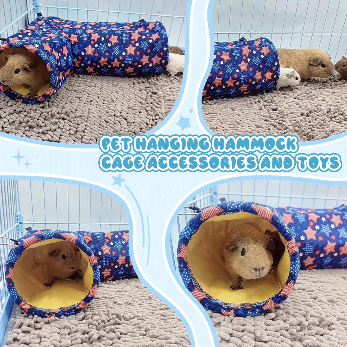 EAEDMY Guinea Pig Rat Ferret Hammock - 1. Tunnel - image 2