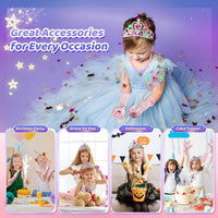 STOPKLAS 7-piece princess dress up set in pink with light-up tiara, wand and gloves - view 5
