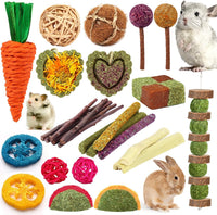 YIXUND Rabbit & Guinea Pig Toys - 27 Pcs