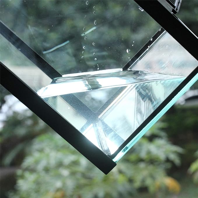 crapelles Glass Lizard Tank, Spider Box Kit, 7.8x7.8x5.9'' Tarantula Feeder Insects Beetle Habitat, Amphibians Terrarium for Small Pet, with Washable Mat, Resin Rock Shape Hideout, Artificial Flower