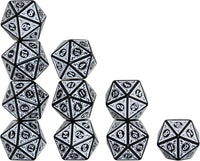 SmartDealsPro 10-Pack 20 Sided Dice D20 Polyhedral Dice for DND RPG - Retro White - image 4