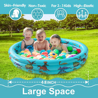 Dinosaur Inflatable Kiddie Pool - 48"*12" - image 3