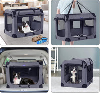 Portable Collapsible Dog Crate - Gray / 32.0"L x 23.0"W x 23.0"H - image 2