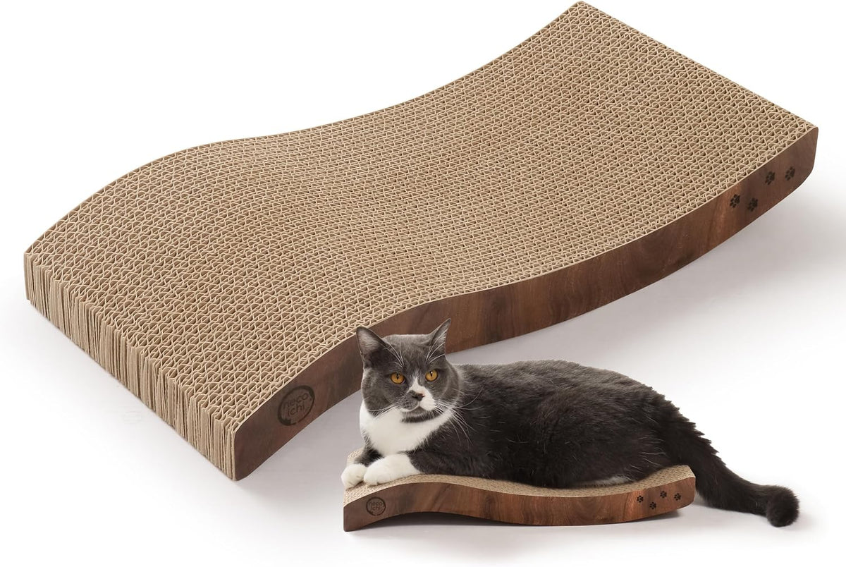 Reversible Wave Cat Scratcher for Indoor Cats - Dark Cherry / 1pcs