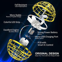 AMERFIST Flying Orb Ball Toy - Golden - image 2
