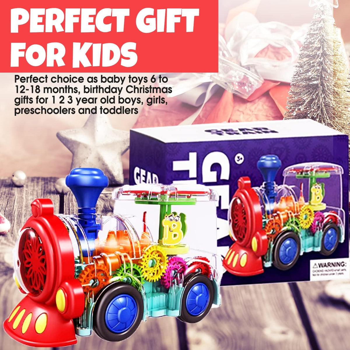 Transparent Sensory Train Toy -Interactive Light up Toys for Kids - image 4