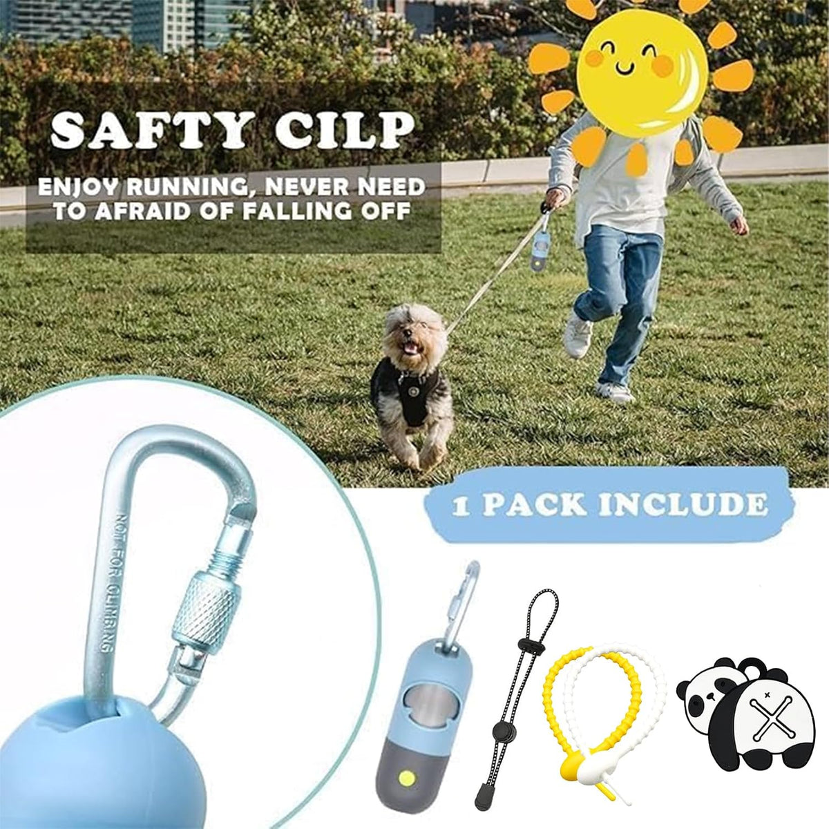 Dog Poop Waste Bags Holder with LED Flashlight - 2 Holder 30 Bags / Blue - image 4