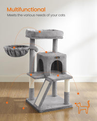 Feandrea Cat Tree, Multi-Level Condo - Light Gray - image 3
