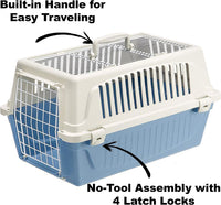 Ferplast Atlas Pet Carrier - Blue / 22.8"L x 14.5"W x 12.6"H - image 4