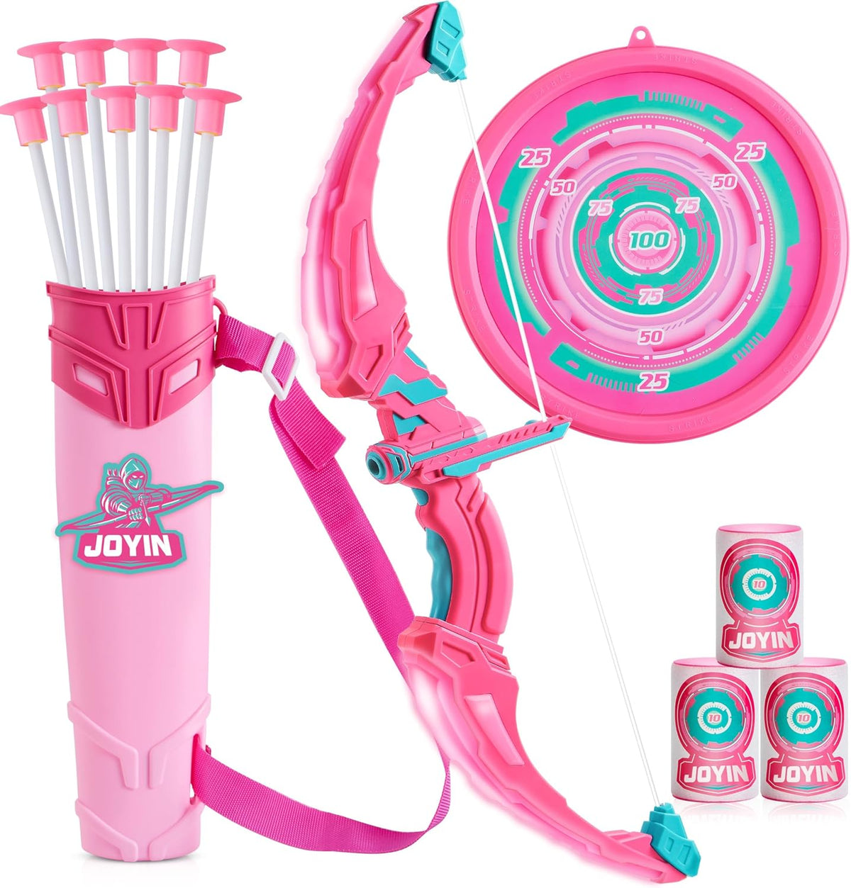 JOYIN Kids Bow and Arrow Set - Pink