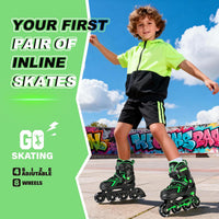 2PM SPORTS Adjustable Inline Skates for Kids, Youth and Adults – Fun for Kids & Family - A Green / Large - Youth (4.5-8 US) - image 2