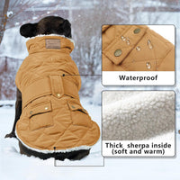 KYEESE Waterproof & Windproof Dog Coat for Small Dogs Puffer Jacket – Essentials for Dogs - Large / 08# Yellow - image 2
