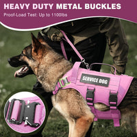WINSEE Tactical Dog Harness with Dog Leash - X-Large / Pink - image 3