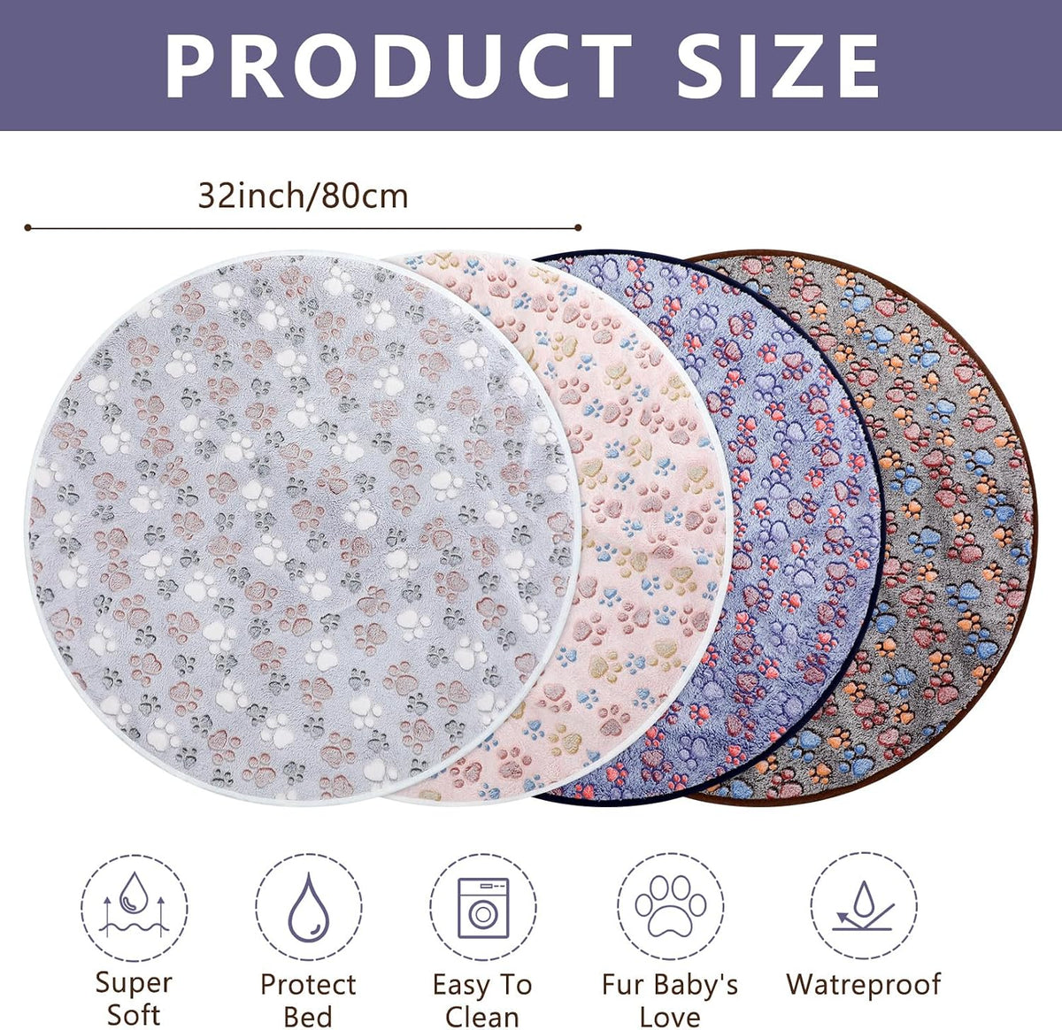 4 Pack Washable Whelping Pad Whelping Supplies Absorbent Reusable - Fresh Color / 32 Inch - image 2