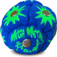 World Footbag Dirtbag Mega Metal hand-sewn footbag in black