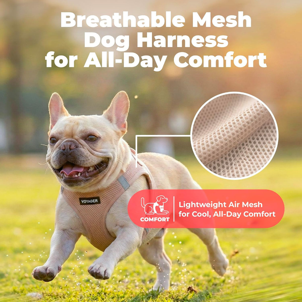 Voyager Step-in Air Dog Vest Harness - Khaki / XXXS (Chest: 11 - 12") - image 2