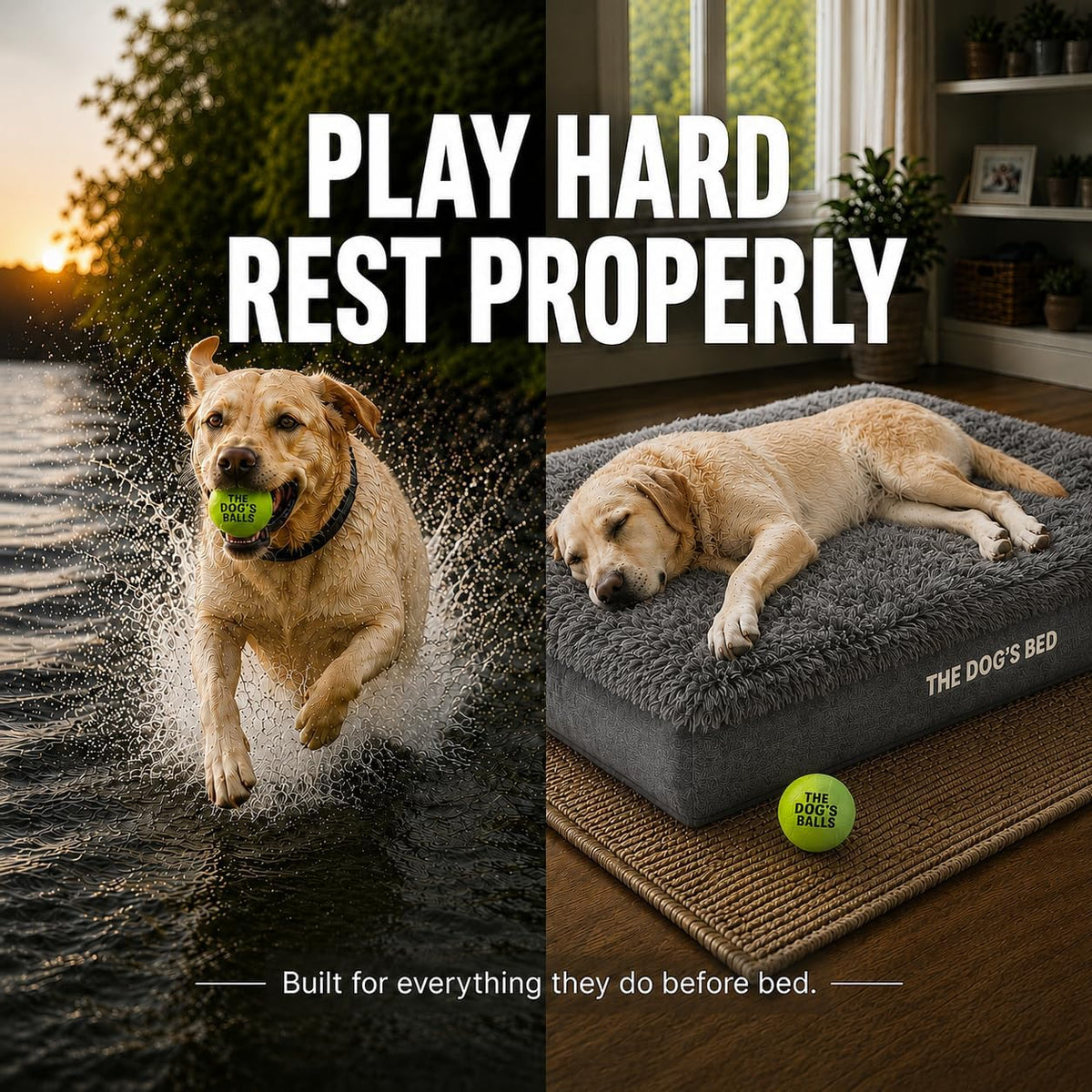 The Dog’s Bed Orthopedic Memory Foam Dog Bed - Grey Fur / Large Beds (6" deep) - image 2