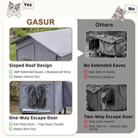 Heated Outdoor Cat House Weatherproof - 23.6 x 12.2 x 20.8 - image 3