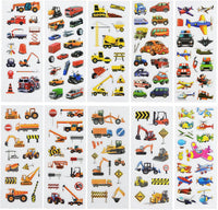 24 Sheets 3D Puffy Stickers for Toddlers Kids Boys Girls – Fun for Kids & Family - Transportation - image 3