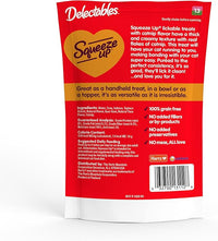 Delectables Squeeze Up Creamy Squeezable Puree, Lickable Wet Cat Treats, Grain Free, No Added Fillers, No By-Products, No Added Preservatives, 0.5 Ounces Tube Tuna & Salmon with Catnip, 32 Tubes Total