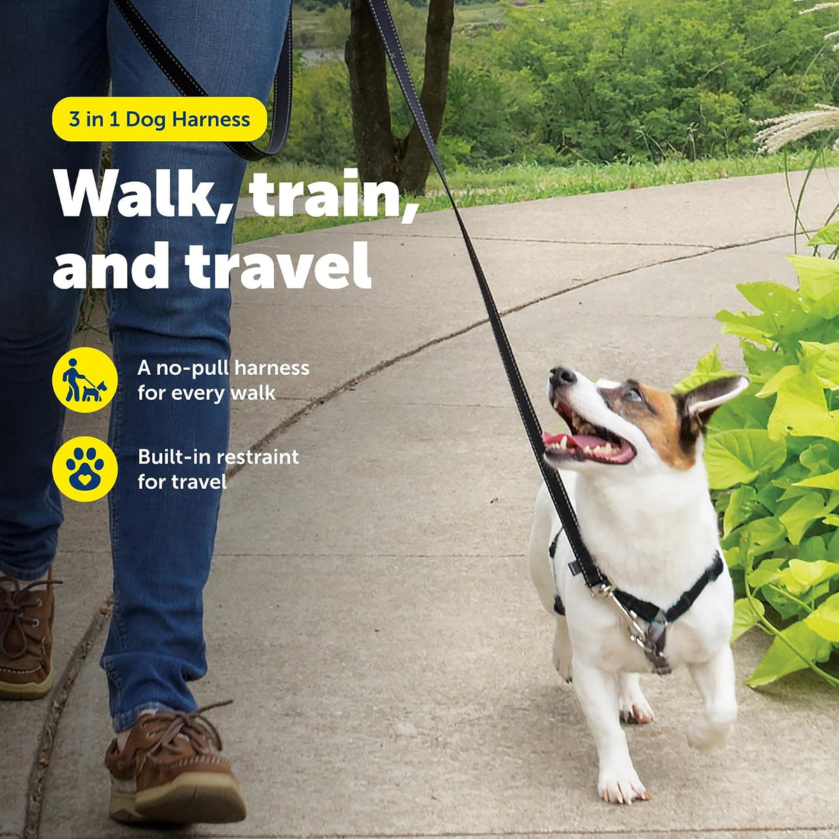PetSafe 3 in 1 No-Pull Dog Harness, Walk, Train or Travel - Black / Small (Pack of 1) - image 2