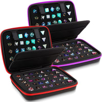 Aoriher 1 Pcs Dice Case with Removable Slotted Tray - Red,Purple