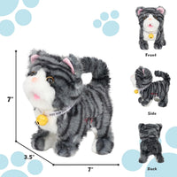 Easfan Walking Dog Toy for Kids Barking Interactive Puppy Stuffed - Tabby cat - image 4