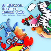 2PCS Baby Books Toys 0-6 Months Infant Tummy Time Sensory Travel Toys – Fun for Kids & Family - Marine & Jungly Animals - image 3