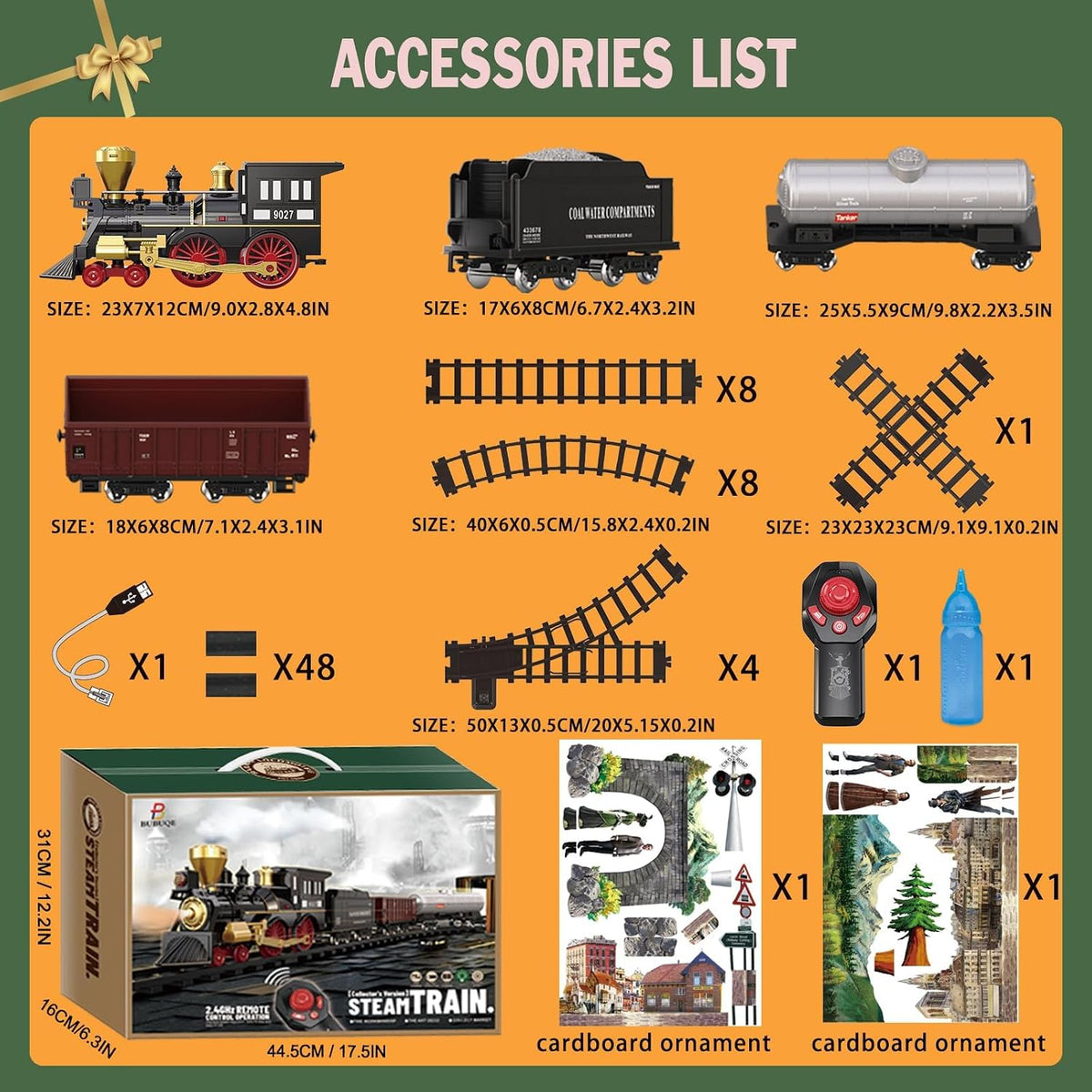 Electric Train Sets for Boys Girls Metal Alloy Christmas Trains Toys - Silver Rc Train Luxury Tracks - image 4