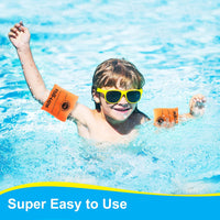 10Leccion 2 Pack Inflatable Arm Floaties for Toddlers - Orange - image 3