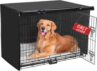 Akinerri Dog Crate Cover, Double Door Waterproof Kennel Cover - 24.0"L x 18.0"W x 19.3"H / Black