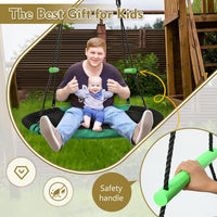 TBMLC 24 Inch Diameter Round Black Saucer Swing/Tree Swing Armrest - 40 inch diameter / Black+dark Green - image 2
